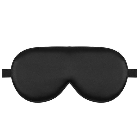 Black sleep mask on a white background
