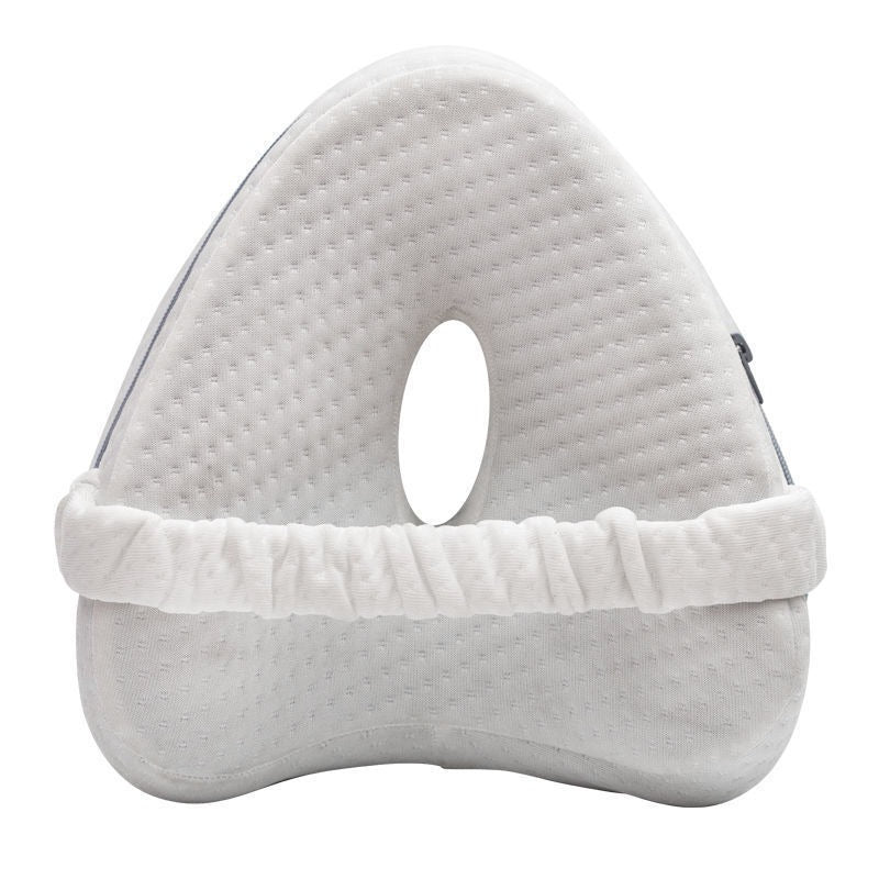 Gray and white baby support pillow on a white background